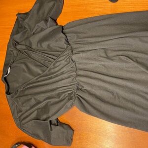 Black pregnancy - breast feeding - hospital mini dress long top - NWOT